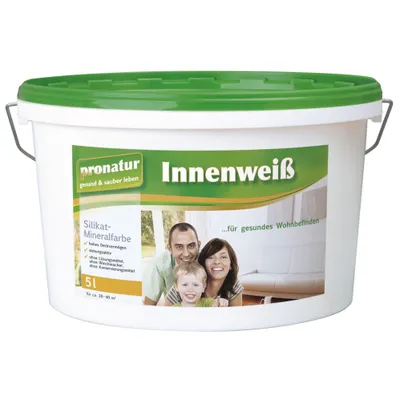 Produktbild von Pronatur Mineralfarbe Innenweiß 5 L weiß