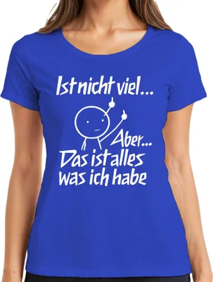Produktbild von Ist nicht viel aber das ist alles sarkastisch mittelfinger lustig Damen T-Shirt, Blau, 3XL