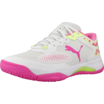 Produktbild von Puma Solarcourt RCT - Damen Padel Sport Squash Schuhe Weiß-Pink 107296-03 , Größe: EU 37.5 UK 4.5