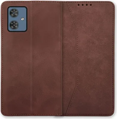 Produktbild von Bookstyle 'Premium' Schutzhülle Klapphülle Schutztasche Etui Cover für Motorola Moto G54 5G - Coffee