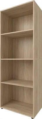 Produktbild von Regal Dekoregal Bücherregal Standregal Büroregal Beistellregal "Trio 4" Sonoma/Eiche