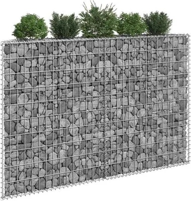 Productafbeelding van Verhoogd Schanskorfbed - Plantenbak Kruidenbed - Tuin Afscheiding - Verzinkt Staal Weerbestendig - 150 x 20 x 100 cm