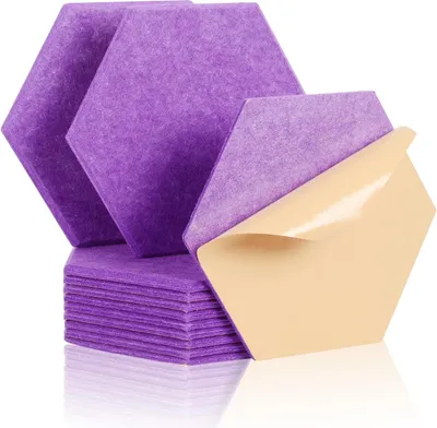 Immagine prodotto di Pannelli acustici - Isolamento acustico - Confezione da 12 pezzi - Colore: viola - Dimensioni: 30 x 26 x 1 cm