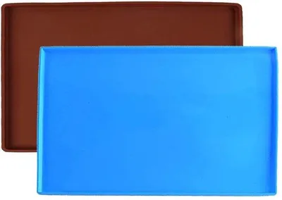 Produktbild von Ibenzoa® Multifunktionale Silikon-Backunterlage – Antihaft-Backmatte für Kekse & Macarons, -40°C bis 230°C, 1 cm Höhe, 2 Farben