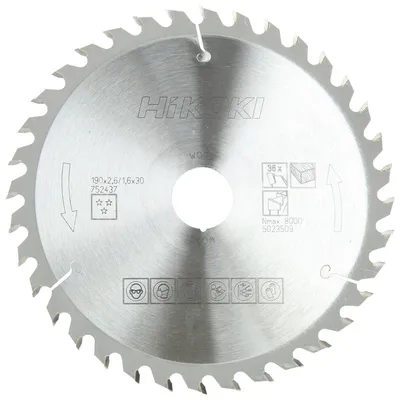 Produktbild von HiKOKI TCT Kreissägeblatt Holz 190x30xZ36 WZ (1Stk.)