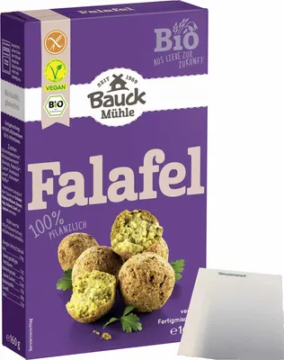 Produktbild von Bauck  Falafel Fertigmischung (160g Packung) + usy Block