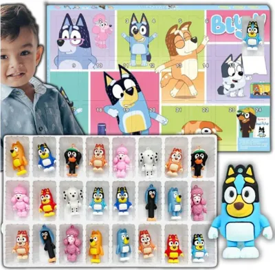 Obrázek produktu pro Adventní kalendář pro děti - Bluey. Figurky.