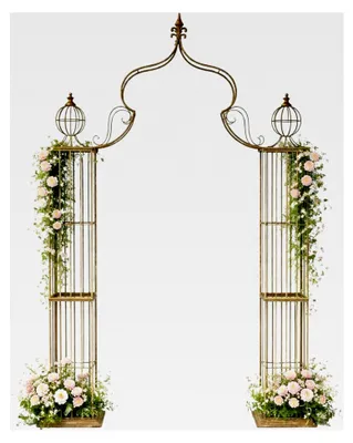 Produktbild von Metall-Rosenbogen Stabil 275x170 cm Gartenbogen Torbogen Rundbogen Rankhilfe