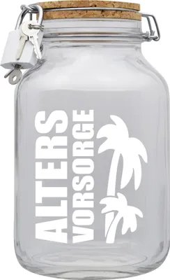 Produktbild von Spardose Geld Geschenk Ideen Alters Vorsorge Transparent Größe XXL 3 Liter