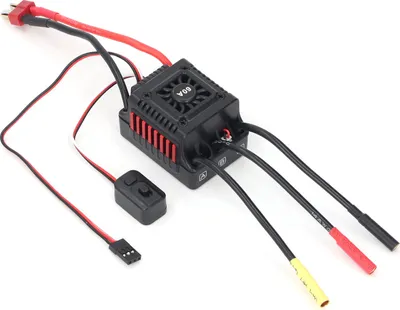Obrázok produktu pre Bezkartáčový ESC hliníkovej zliatiny 60A bezkartáčový ESC elektrický regulátor otáčok pre 1/10 RC
