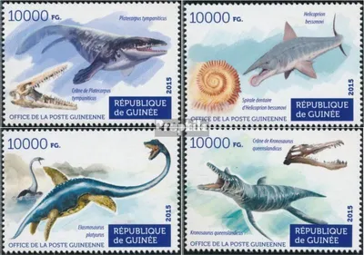 Produktbild von Briefmarken Guinea 2015 Mi 11168-11171 (kompl. Ausgabe) postfrisch Prähistorische Wassertiere