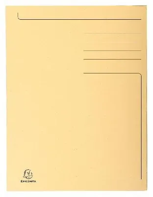 Produktbild von Exacompta 50x Aktenmappe + Index, 3 Klappen, 280g, 24x32cm für A4, Sand, 448002E