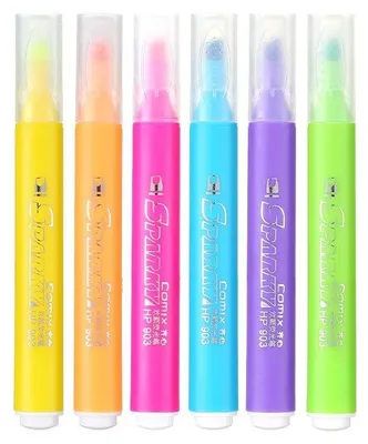 Produktbild von Comix Textmarker Sparky, 6er-Set, K9036