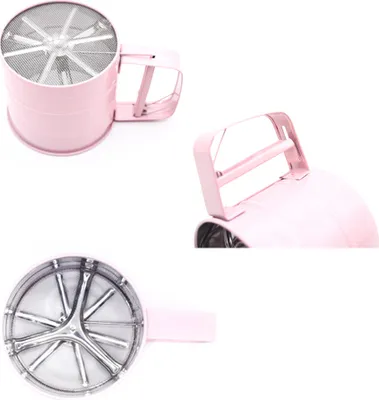 Image de Kitchen Stainless Steel Flour Sifter Handheld Powder Flour Sieve Icing Sugar Manual Sieve Cup Home Baking Tools (en anglais)
