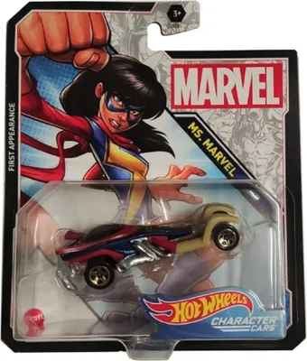 Obrázek produktu pro Mattel GJH94 Hot Wheels Character Cars MS. Marvel, Marvel, závodní auto do sbírky a na hraní