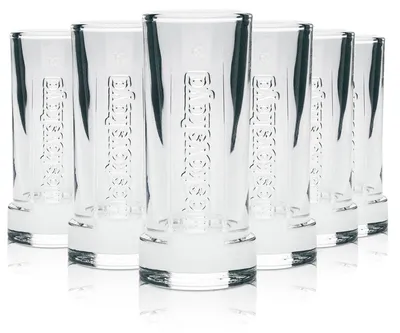 Produktbild von 6x Moskovskaya Vodka Glas Shot 2cl Relief