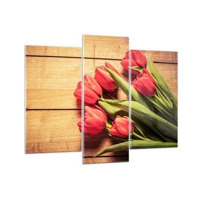 Produktbild von Bilder auf glas - Tulpen Blumenstrauß Sommer Garten - 130x100cm - Glasbilder - Wandbilder - Kunstdruck - Wanddekoration aus Glas - Glas Bilder - Wandbild auf Glas - GCB130x100-2867