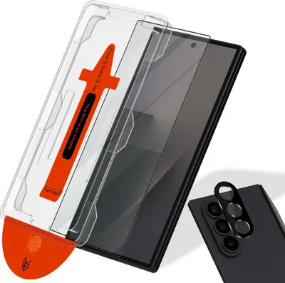 Produktbild von 1-Pack Samsung Z Fold 7 Displayschutzfolie & 1-Pack Kameraschutz - Gehärtetes Glas | [Automatische Installation] - Blasenfrei