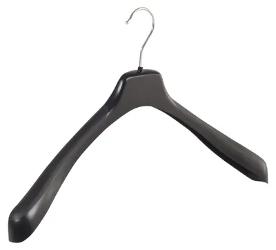 Obrázok produktu pre Sada 10 vešiakov na oblečenie – plastové – čierne – 50 cm