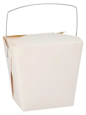 Zdjęcie produktu dla 300 pudełek na przekąski Papstar z uchwytem ASIA, prostokątne, 950 ml, 10,9 cm x 8,9 cm x 6,8 cm, białe, 37441