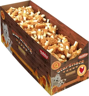 Obrázok produktu pre Nobby StarSnack Barbecue MINI Wrapped Chicken Display cca 3,0 kg, cca 6,0 cm