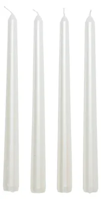 Image de Set de bougies en satin, 4 pièces, 25 cm