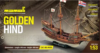 Obrázek produktu pro Krick Golden Hind 1:53 Mamoli Kit