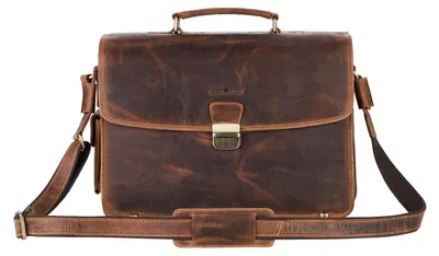 Produktbild von Greenburry Vintage 1718-25 Leder Messenger Notebooktasche