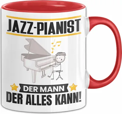 Produktbild von Jazz-Pianist Tasse Geschenk für Jazz-Pianist Der Mann Der Alles Kann Geschenkidee zum Geburtstag (Rot)