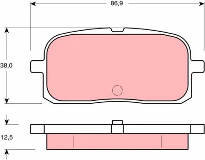 Produktbild von TRW GDB3225 Bremsbeläge Satz Hinten für TOYOTA STARLET (P8) PASEO Coupe (EL54) COROLLA Liftback (E9) PASEO Cabriolet (EL54) PASEO Coupe (EL44)