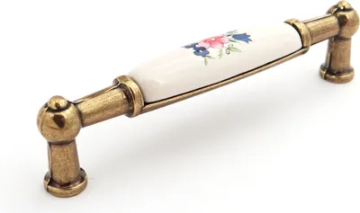 Produktbild von Landhaus BA 96 mm Blumendekor Porzellangriff