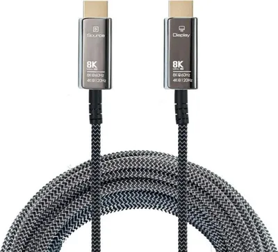 Zdjęcie produktu dla Kabel światłowodowy PremiumCord Ultra High Speed HDMI 2.1 8K@60Hz, pozłacany 15m