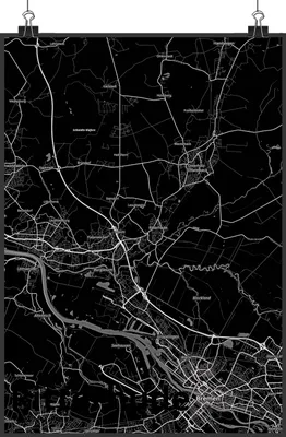 Produktbild von Mr. & Mrs. Panda Bild Ritterhude DIN A2 - Geschenk, Stadt Dorf Karte Landkarte Map Stadtplan, wanddeko, Plakat, Posterdruck, drucke, Wandbild