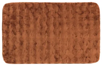 Produktbild von TENDANCE Badematte Badvorleger 50 x 80 cm Duschvorleger braun mit Felloptik Badezimmerteppich