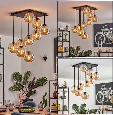 Produktbild von Fossobiubo Deckenlampe aus Metall/Glas in Schwarz