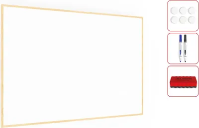 Immagine prodotto di Lavagna magnetica cancellabile a secco bianca con cornice in legno 180x120 cm