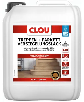 Produktbild von Aqua Clou Treppen- & Parkettlack 5 L seidenglänzend