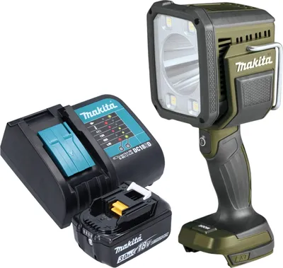 Produktbild von Makita DML 812 SF1 Akku Handstrahler 18 V 1250 lm LED Olive Grün Outdoor Adventure Sonderedition + 1x Akku 3,0 Ah + Ladegerät