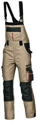 Produktbild von Sir Safety Harrison Latzhose mit verstärkten Knien, 65% Polyester 35% Baumwolle, 50, KHAKI