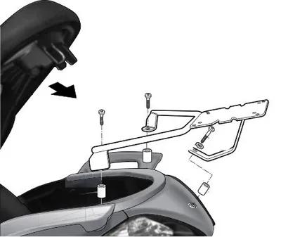 Obrázok produktu pre SHAD Montážna sada pre Horný kufor Top master Y0XC19ST YAMAHA X-CITY 50/125/250