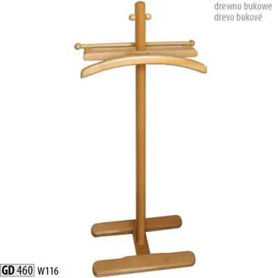 Image de Valet de chambre valet muet portemanteau porte-vêtements en bois porte-cravate Butler