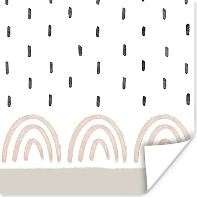 Produktbild von MuchoWow® Poster Regenbogen - Pastell - Regen 50x50 cm - Wohnzimmerdekoration