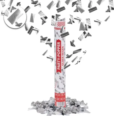 Produktbild von Konfettikanone Party Popper Silberregen 1 Stück