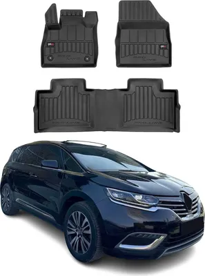 Zdjęcie produktu dla 2015-2020 Renault Espace dywaniki podłogowe TPE czarne 3 szt