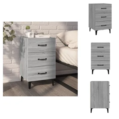 Obrázok produktu pre vidaXL Nočný stolík Grey Sonoma 40x40x66 cm Materiál na báze dreva - Nočné stolíky