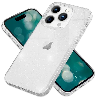 Zdjęcie produktu dla Etui z brokatem na iPhone 15 Pro Bling Case Przezroczyste silikonowe etui na telefon komórkowy Przezroczysta torba ochronna