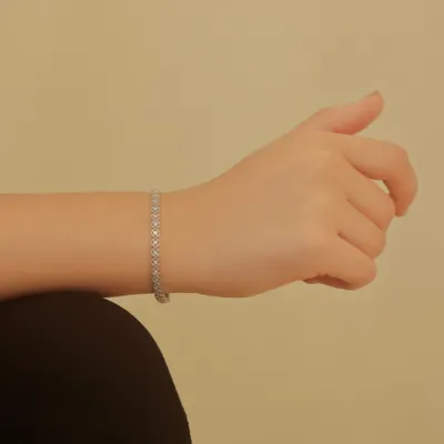 Produktbild von 0,39 Carat Diamant Tennis Armband 14 Karat Weißgold