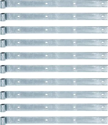 Image de Alberts 862411 Bande de fermeture, droite, extrémités droites, zinguée bleu par galvanisation, rouleau Ø 14 mm, dimensions 500 x 35 mm, lot de 10