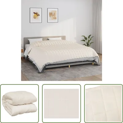 Obrázek produktu pro The Living Store zátěžová deka light cream 220x260 cm 15 kg látka
