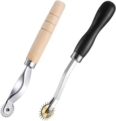 Produktbild von Schnittmusterrädchen, 2 Stück Kopierrädchen aus Edelstahl für Schneiderei und Handwerk